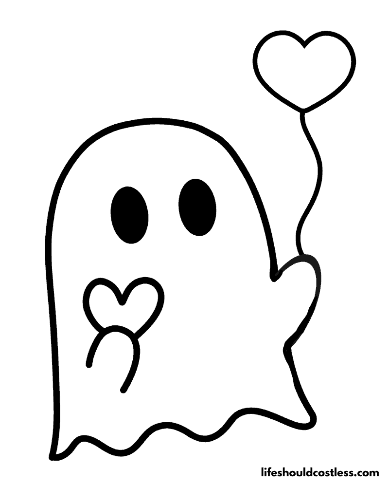 Ghost coloring pages free printable pdf templates