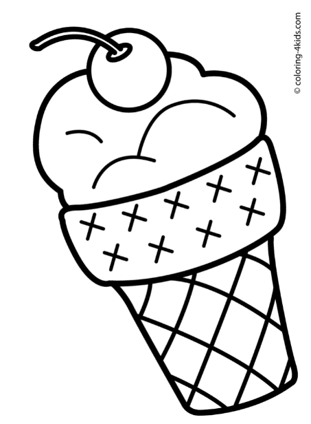 Casper ice cream coloring page