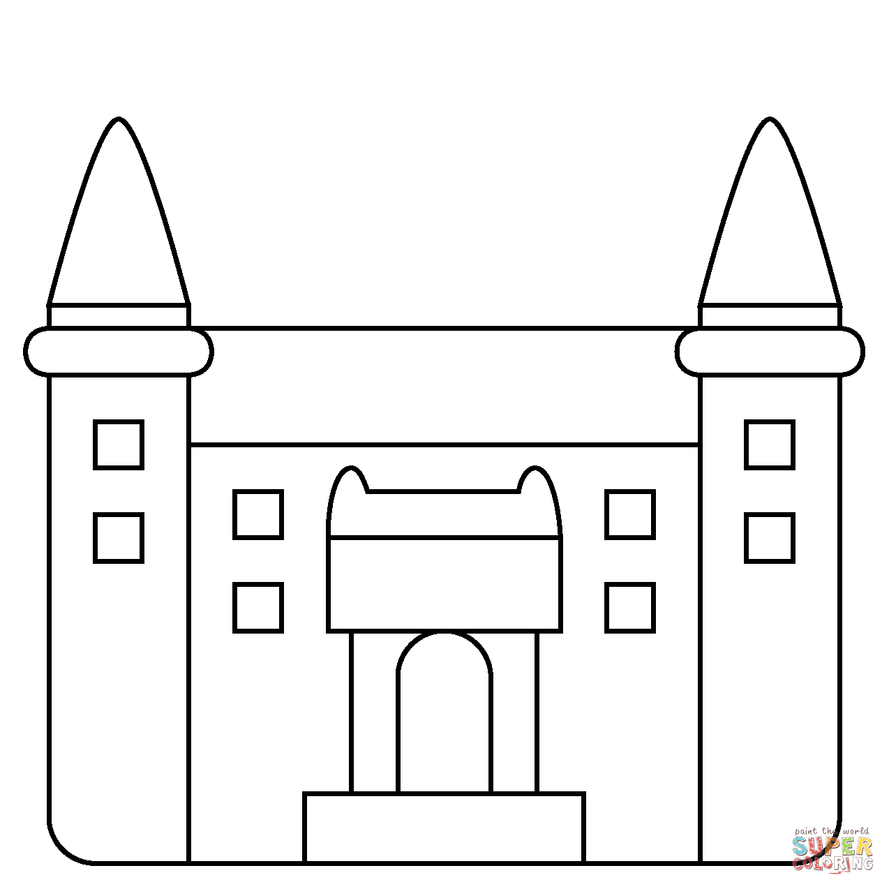 Castle emoji coloring page free printable coloring pages