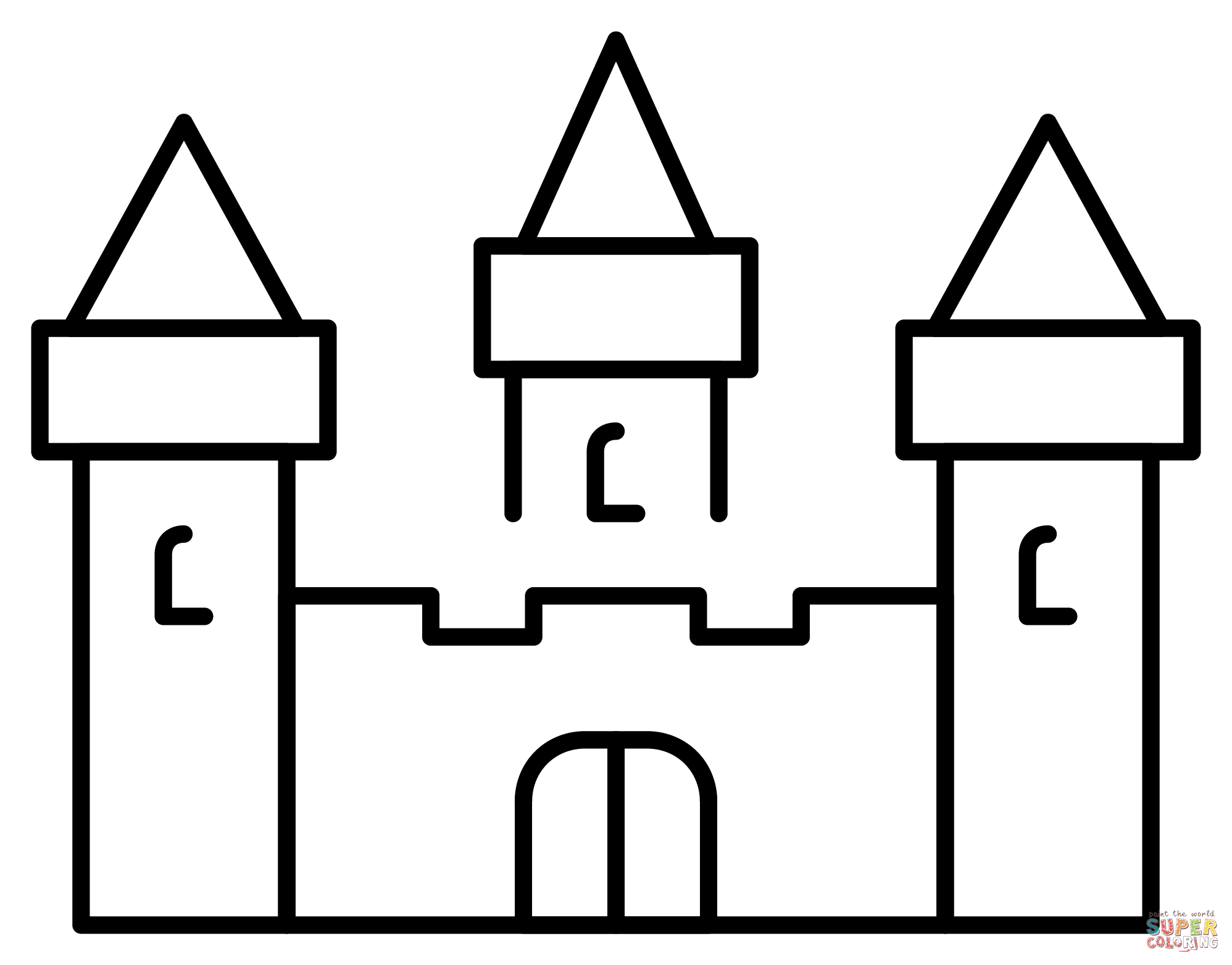 Castle emoji coloring page free printable coloring pages