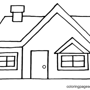 House coloring pages printable for free download