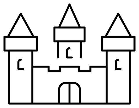 Castle emoji coloring page free printable coloring pages