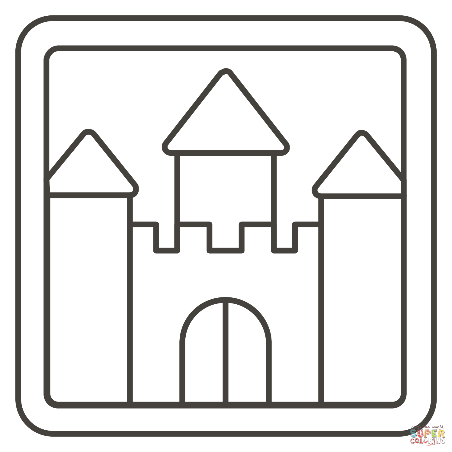 Castle coloring page free printable coloring pages