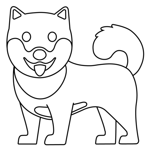 Dog emoji coloring page free printable coloring pages