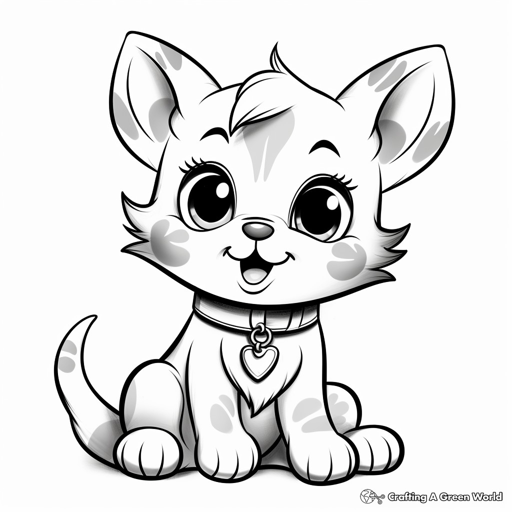 Dog and cat coloring pages