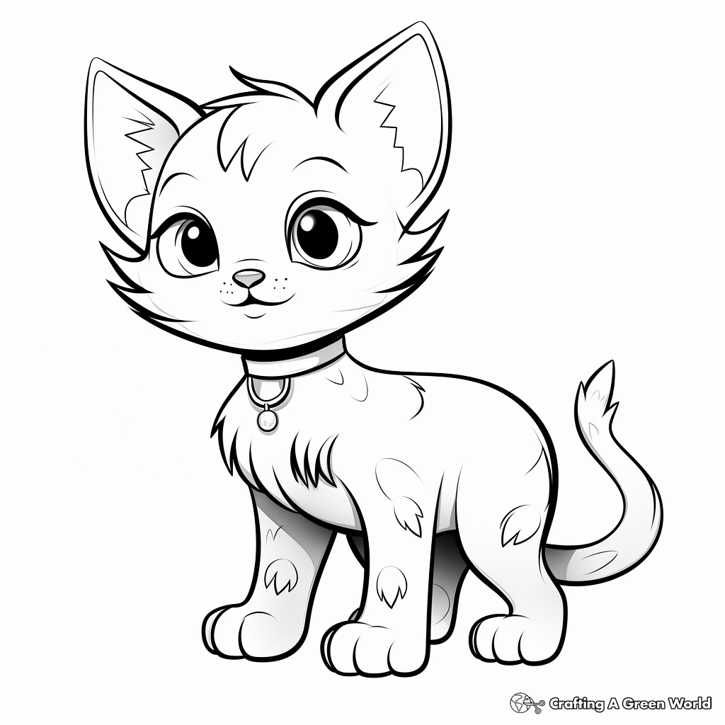 Baby cat coloring pages