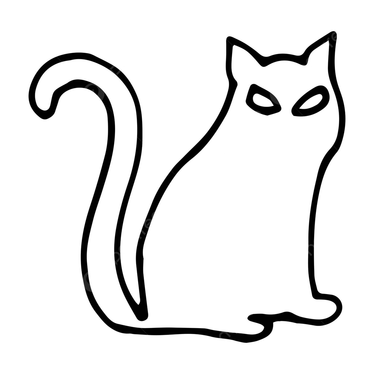 Scary cat outline png transparent images free download vector files