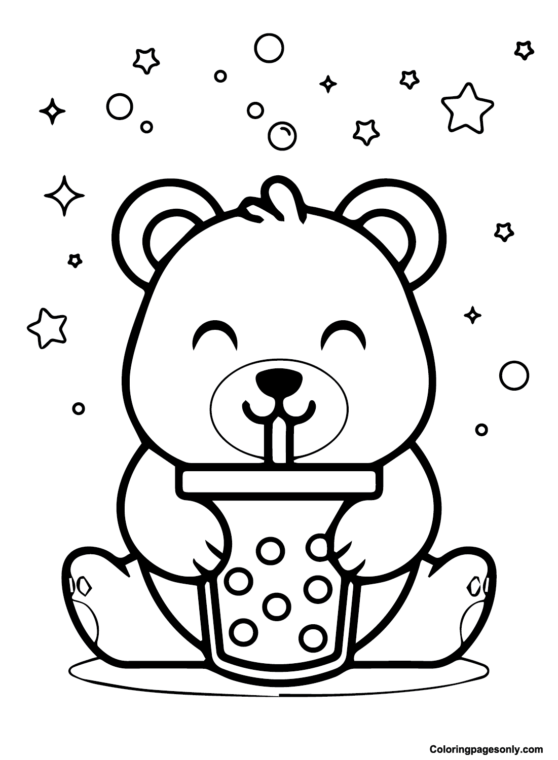 Boba tea coloring pages printable for free download