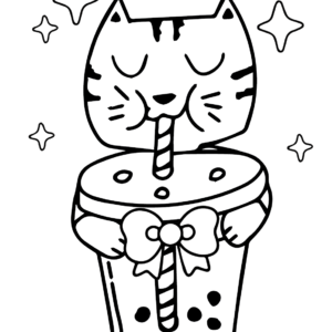 Boba tea coloring pages printable for free download