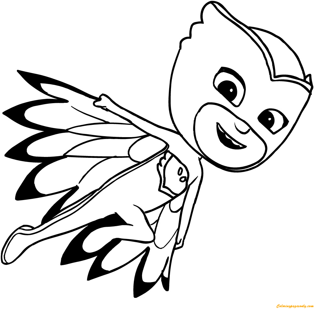 Owlette pj mask coloring page