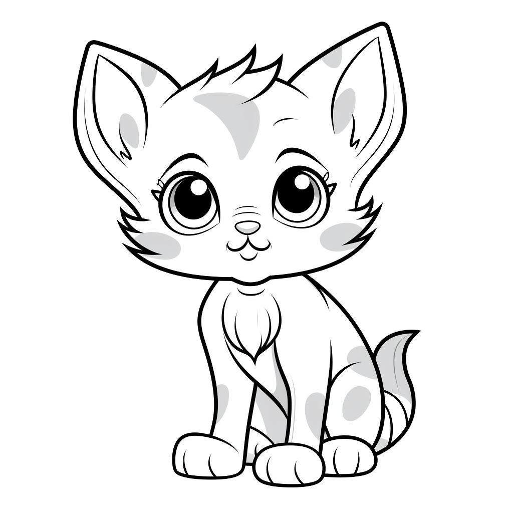 Kitten coloring pages