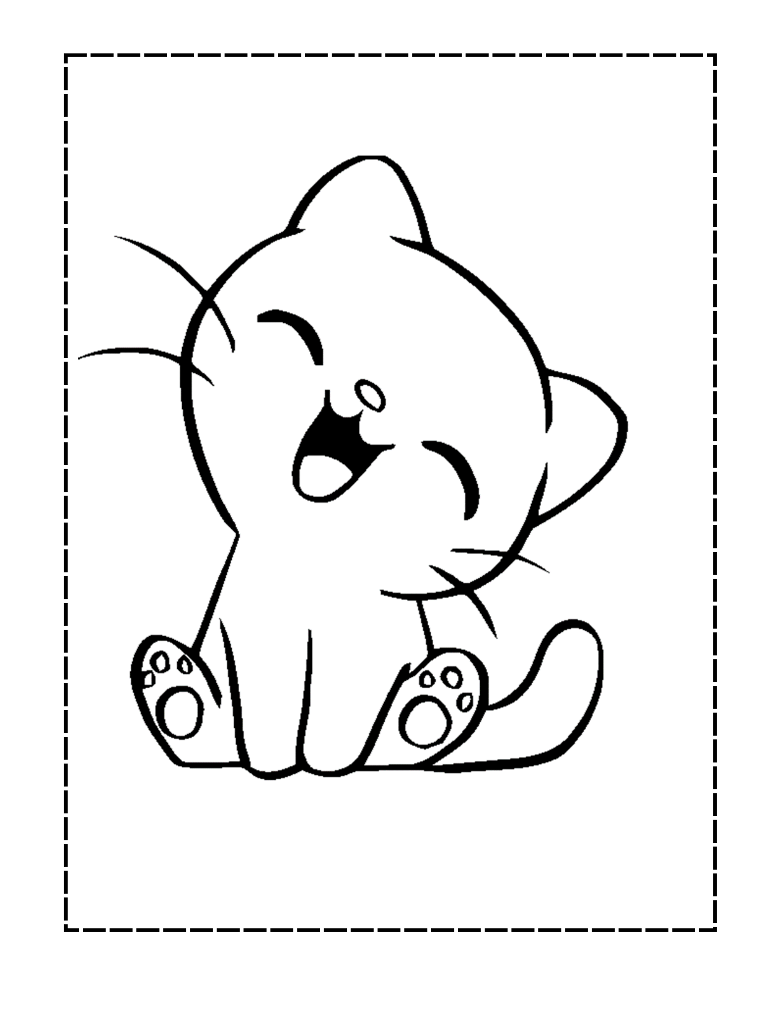 Coloring cute cats book for kids made by teachers