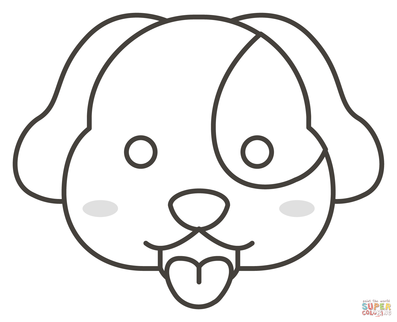 Dog face coloring page free printable coloring pages