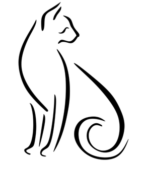 Cat embroidery pattern stylised xcm