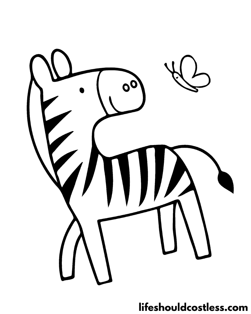 Zebra coloring pages free printable pdf templates