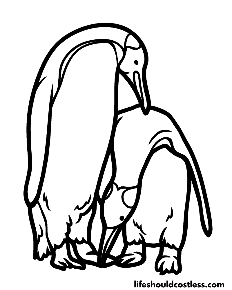 Penguin coloring pages free printable pdf templates