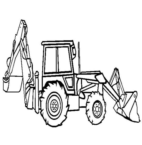 Backhoe loader in digger coloring page monster truck coloring pages online coloring pages cute coloring pages