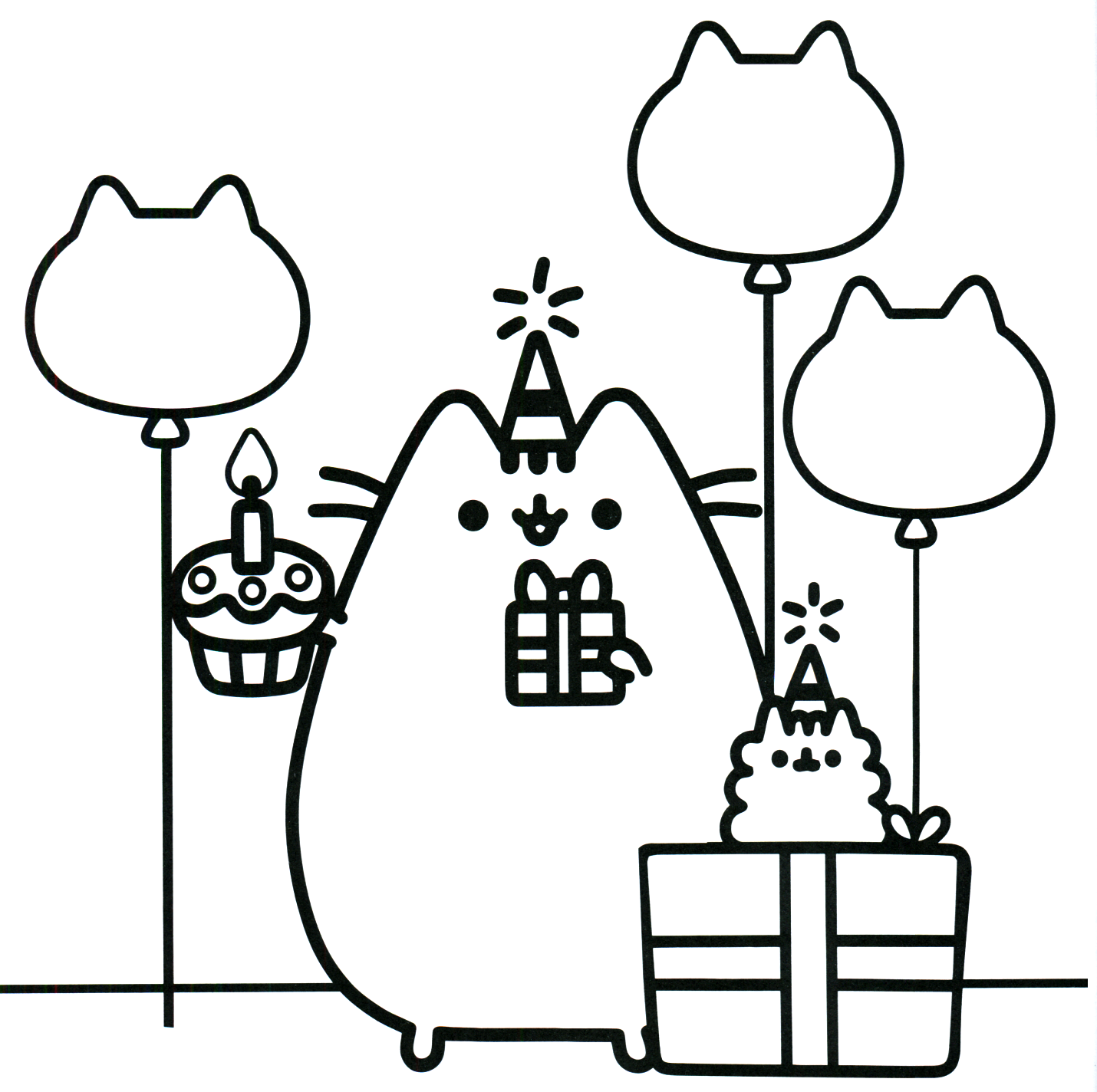 Pusheen coloring pages