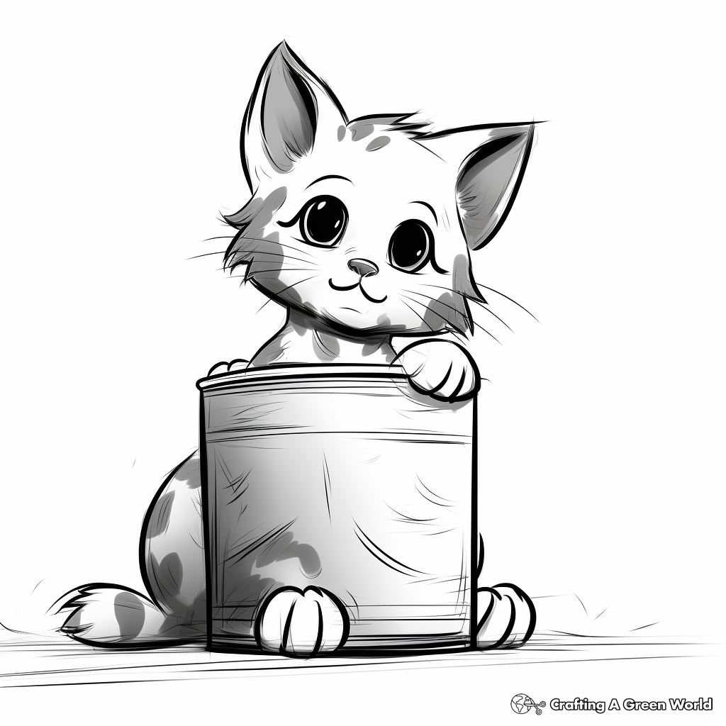 Cat food coloring pages