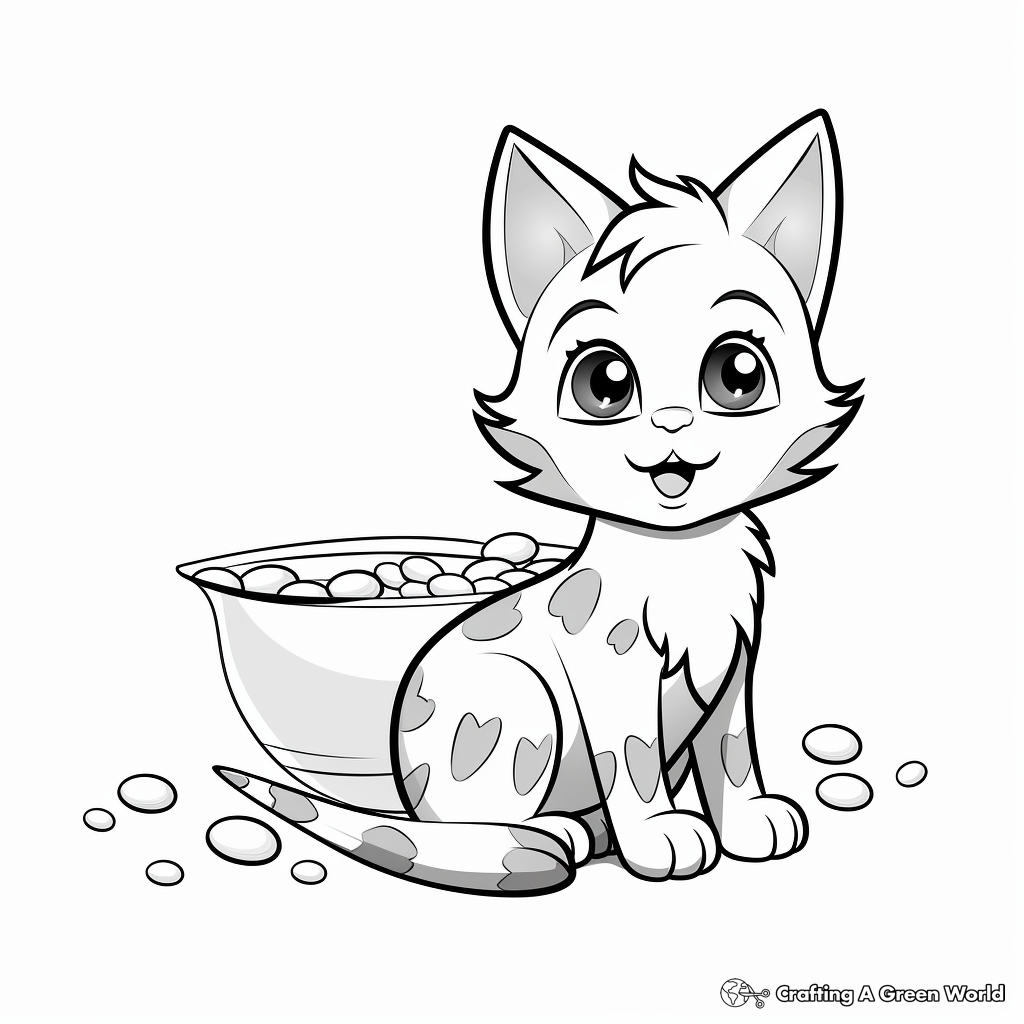 Cat food coloring pages