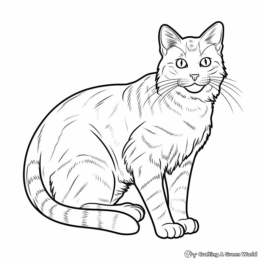 Tabby cat coloring pages