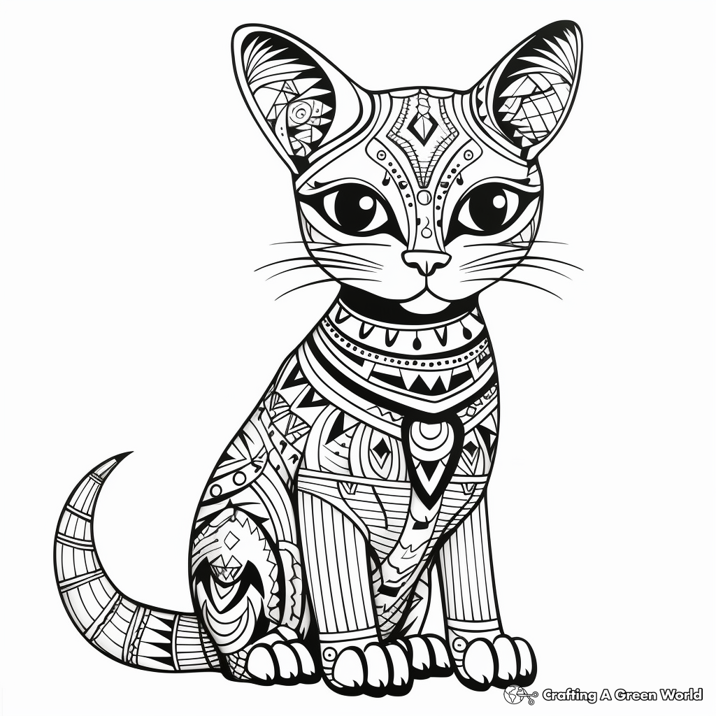 Sphynx cat coloring pages