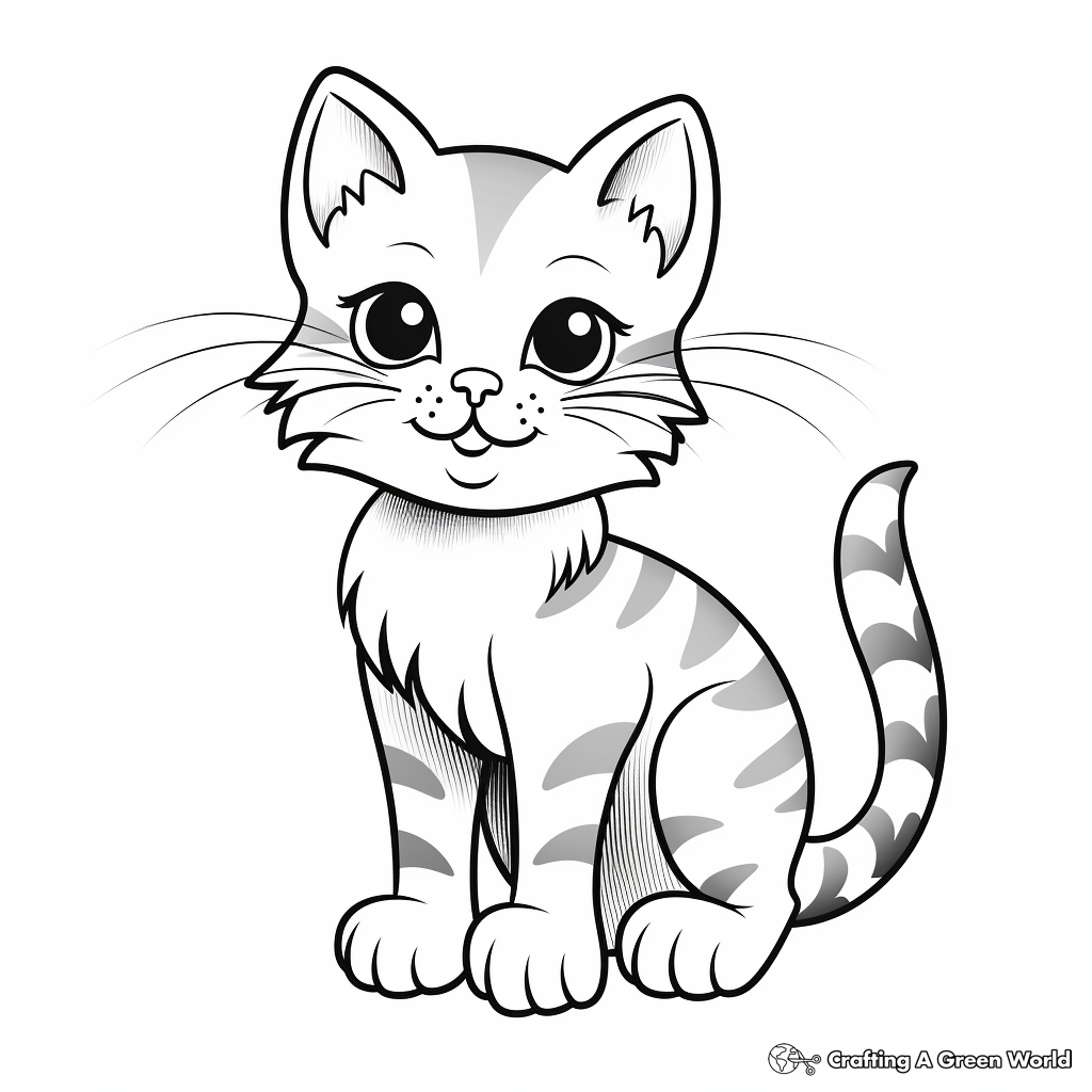 Rainbow cat coloring pages