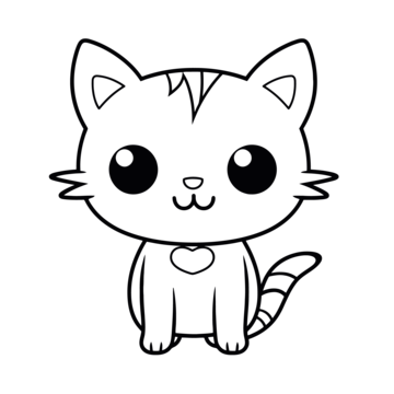 Kitty outline png transparent images free download vector files