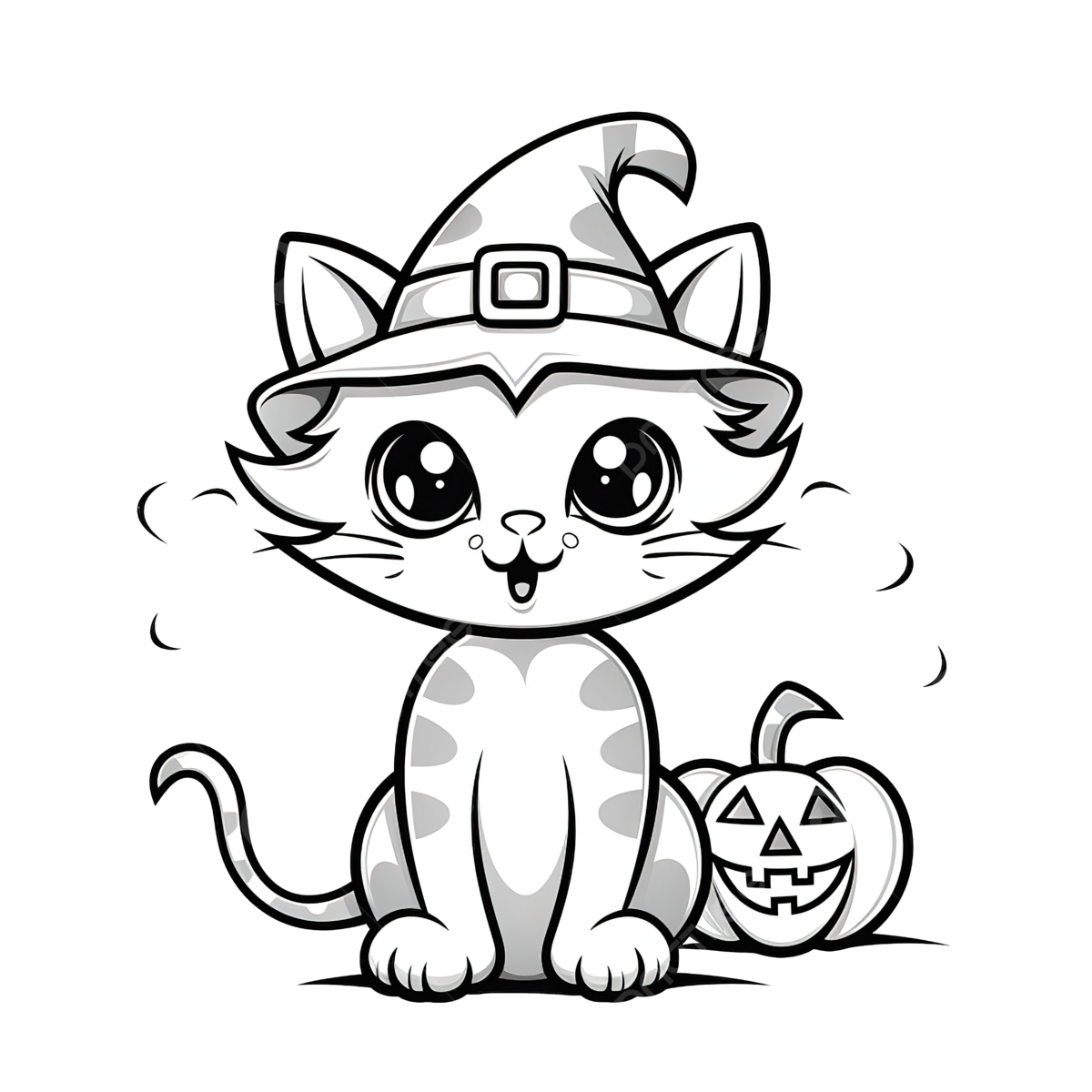 Trace and color cute halloween cat worksheet for kids tracing kids worksheet png transparent image and clipart for free download