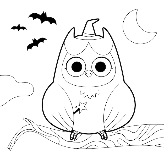 Halloween cat coloring pages images