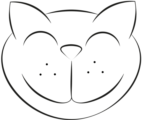 Cats face coloring page free printable coloring pages