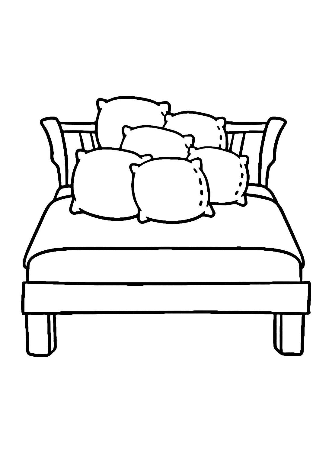 Bed coloring pages printable for free download