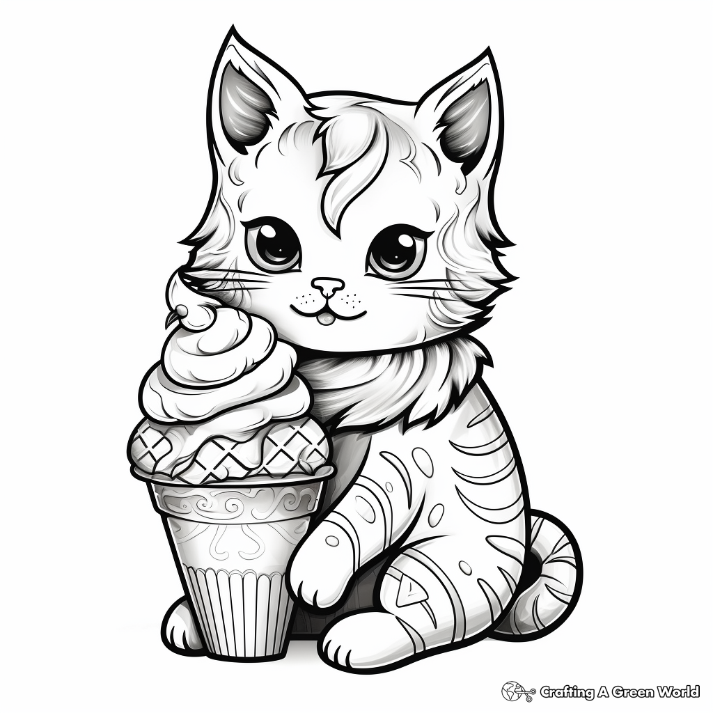 Unicorn cat coloring pages