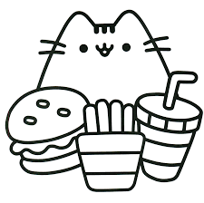 Pusheen coloring pages printable for free download