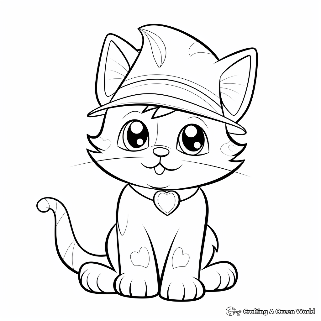 Christmas cat coloring pages