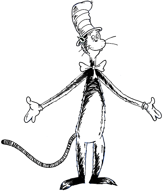 Image result for cat in the hat black and white step by step drawing drawing tutorial easy crafts for kids