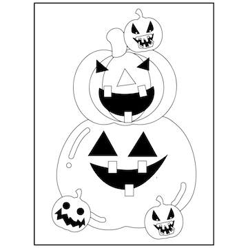 Premium vector halloween coloring pages for kids