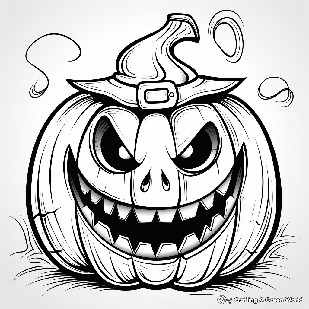 Jack o lantern coloring pages