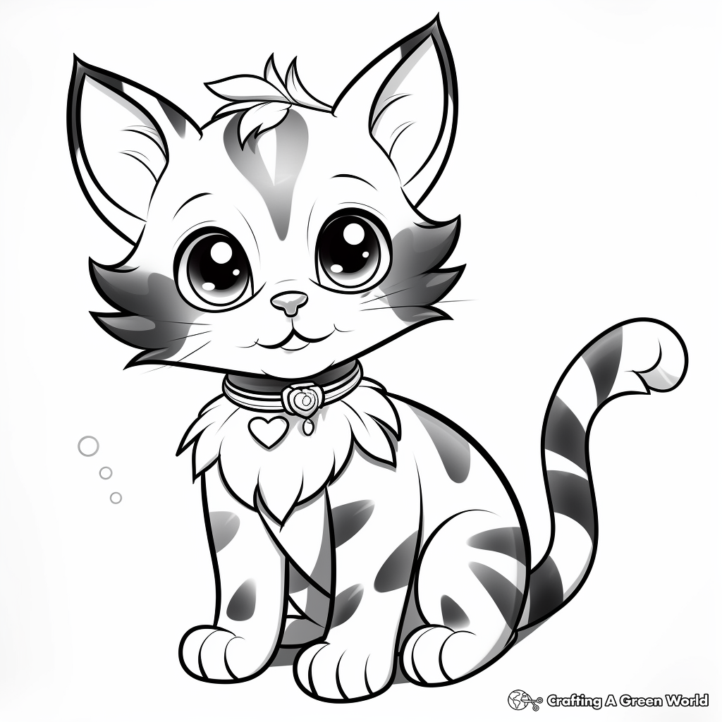 Baby cat coloring pages