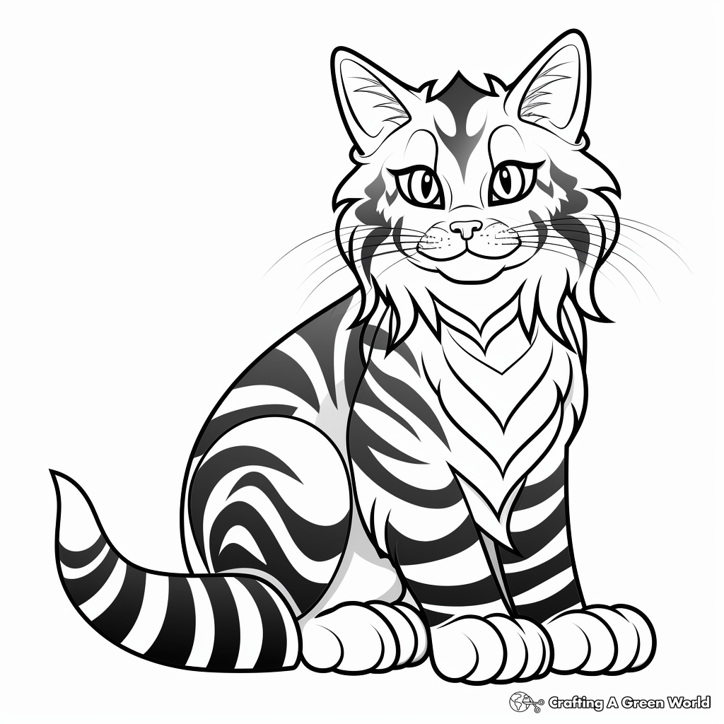 Maine coon cat coloring pages