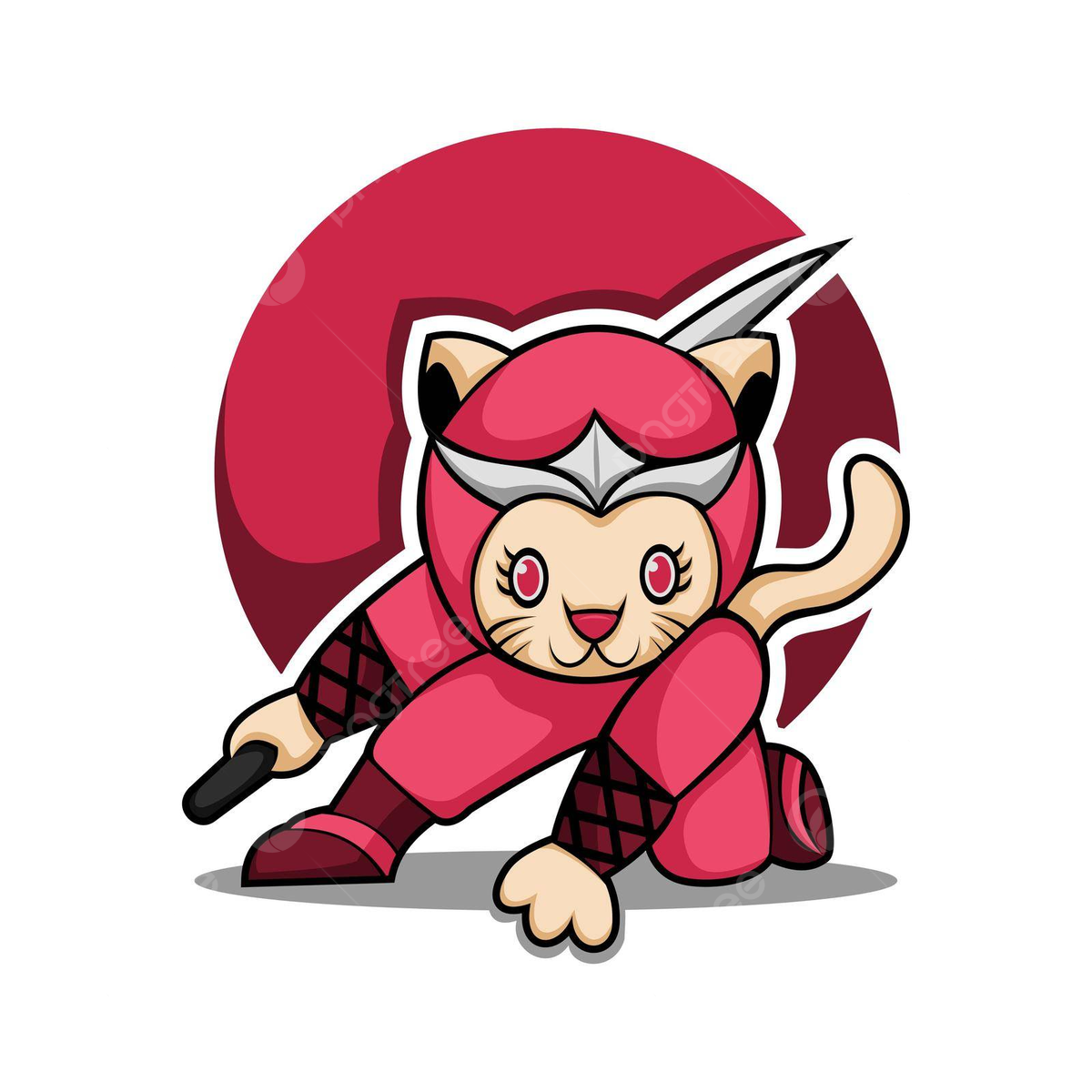 Ninja cat vector art png images free download on