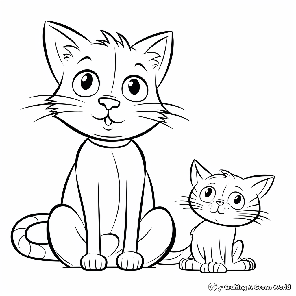 Cat rat coloring pages