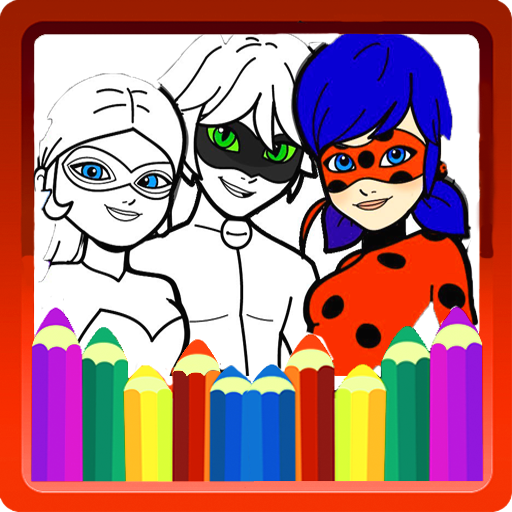 App insights coloring book miraculous ladybug cat noir