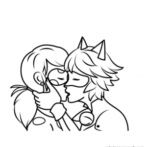 Ladybug and cat noir coloring pages printable for free download