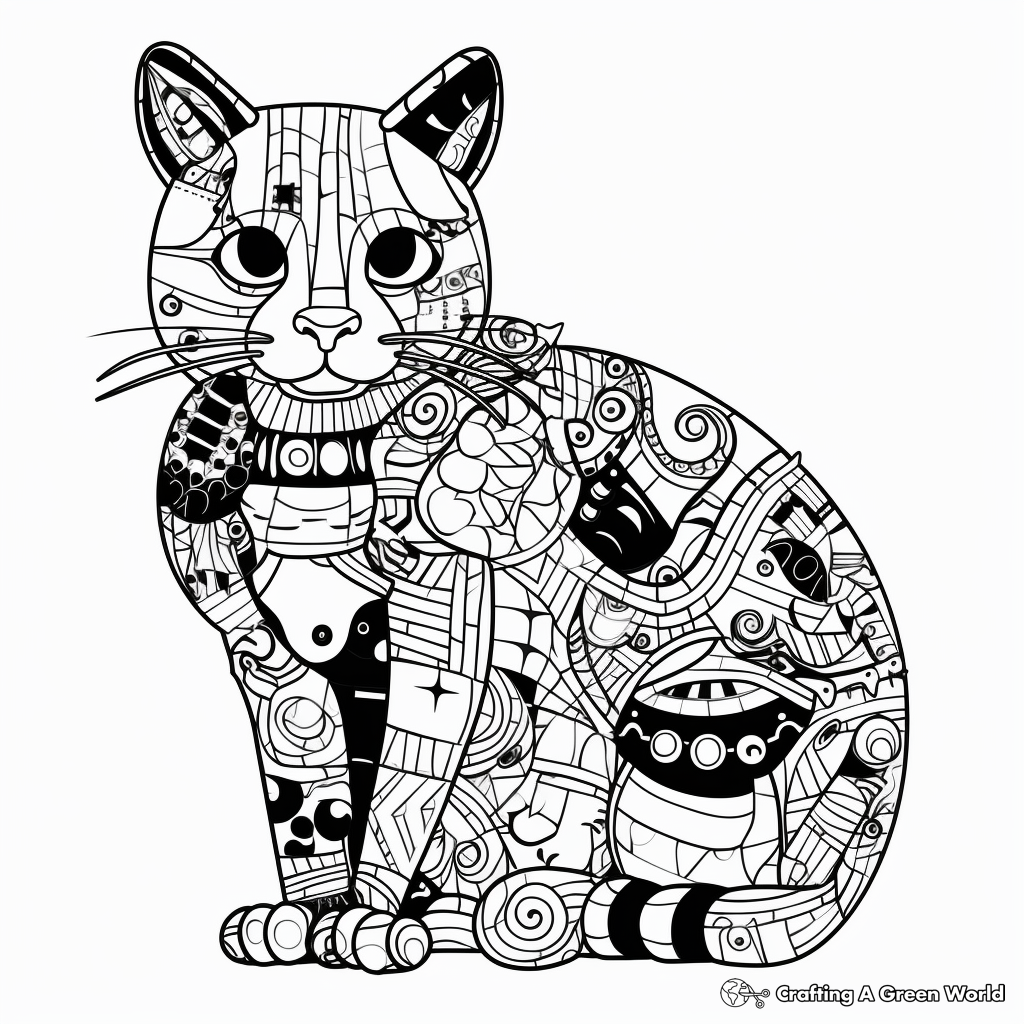 Cat pack coloring pages