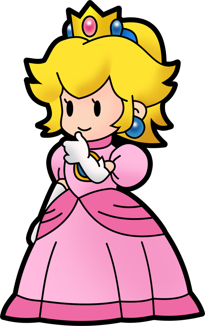 Paper princess peach by fawfulthegreat on deviantart princess peach super mario art paper mario color splash