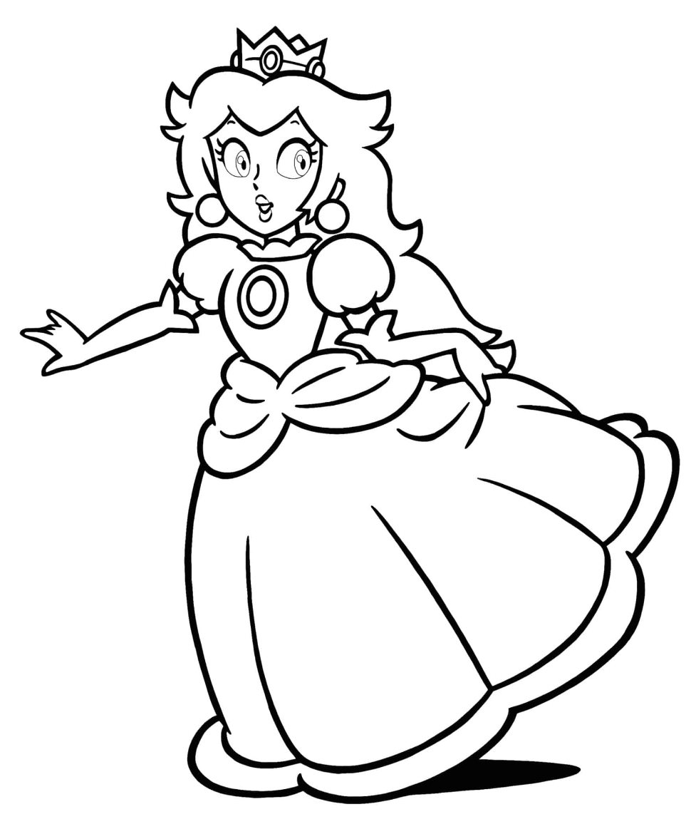 Princess peach coloring pages