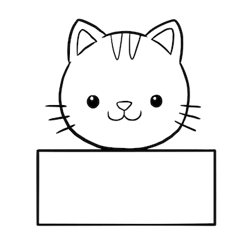 Premium vector cat cartoon animal cute kawaii doodle coloring page drawing