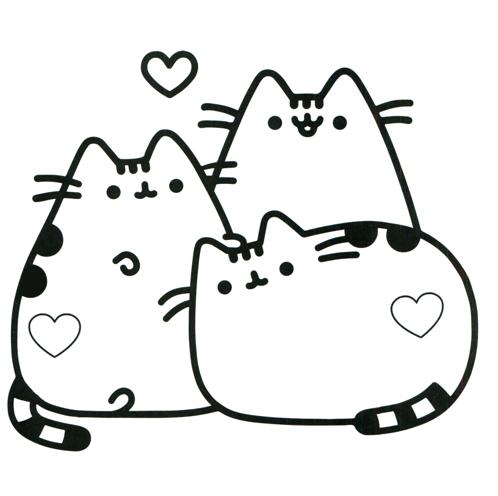 Pusheen coloring pages