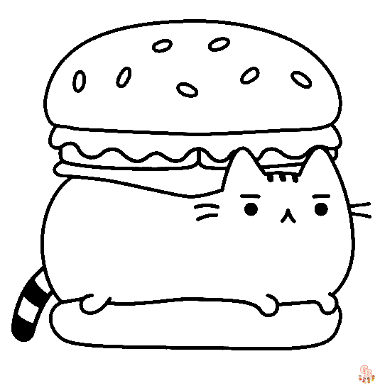 Pusheen coloring pages free printable